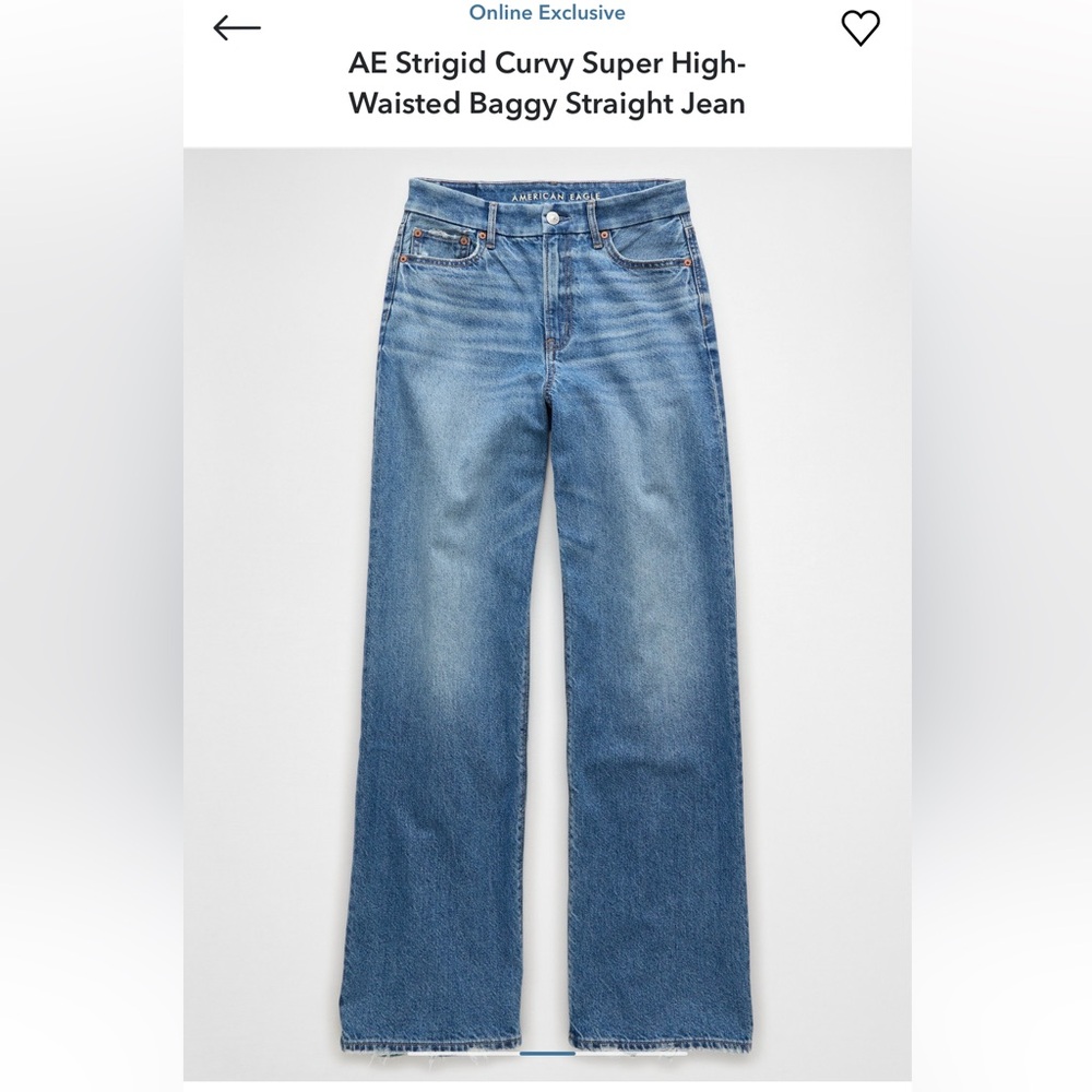 AEO Curvy Super High-Rise Baggy Straight Jean